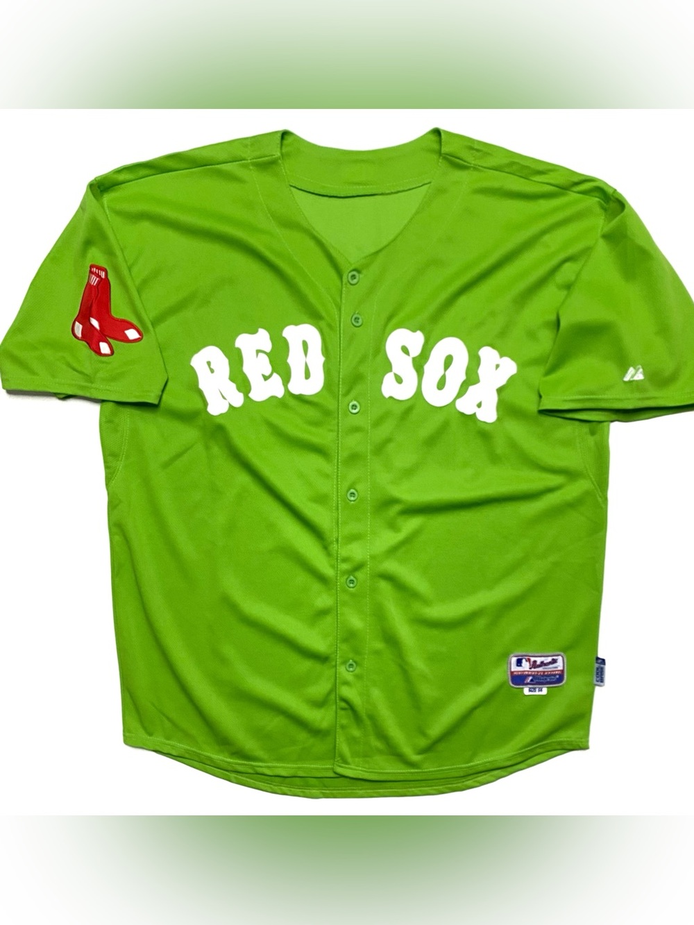 Majestic Boston Red Sox Dustin Pedroia St. Patrick’s Day Green Baseball Jersey